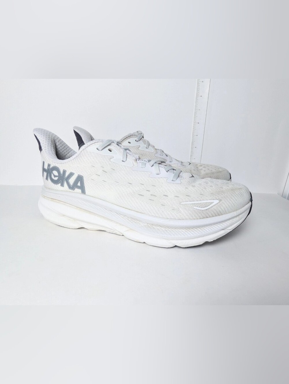 Hoka Clifton 9 1127895/NCSW White/Black Men's Size 11.5D Great - Picture 2 of 8